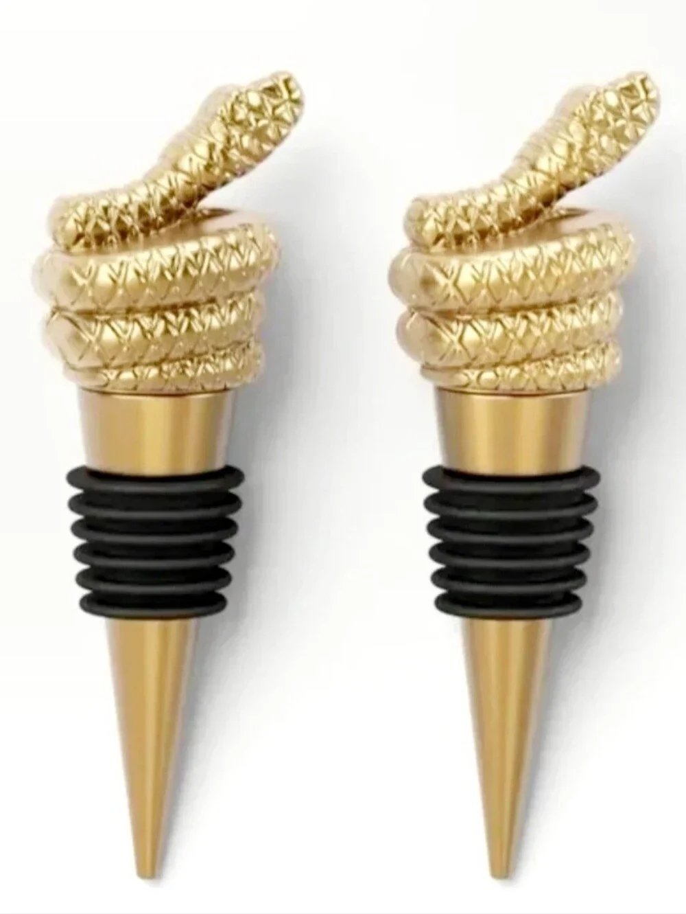 Threshold Brand Elegant Gold Snake Bottle Stoppers 2-Pc Set Halloween collection